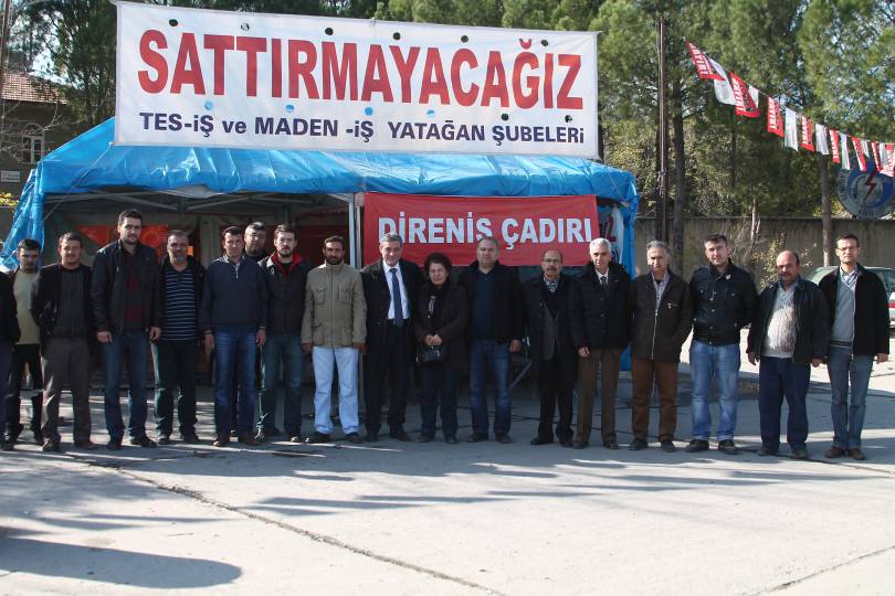 İP Genel Sekreteri Serhan Bolluk Yatağan İşçileriyle