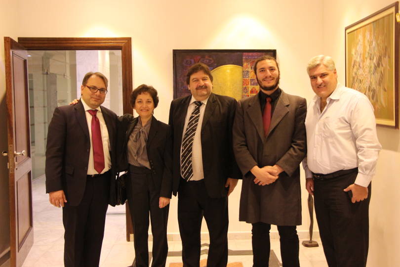 Soldan sağa Misak Bağbudaryan, İnci Özdil, Ahmed El Ahmed, Onurcan Çağatay, Opera Sarayı Müdürü