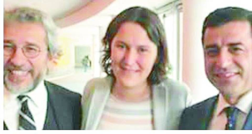 Can Dündar, AP raporunu yazanTürkiye raportörü Kati Piri ve Selahaddin Demirtaş.
