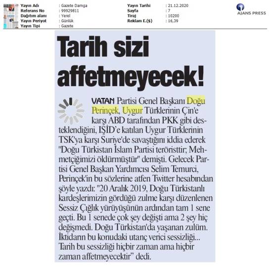 201221 Gazete Damga - İstanbul