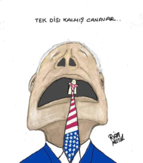  Vatan Partisi İzmir İl Başkanı Dr. Rıfat Mutlu’nun “Tek dişi kalmış ABD” karikatürü